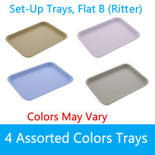 Dental Procedure Set-Up Tray Flat B Ritter Autoclavable, Pkg/ 4 Assorted Trays