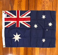 Australian Flag Made in USA with Remove Before Displaying Tag