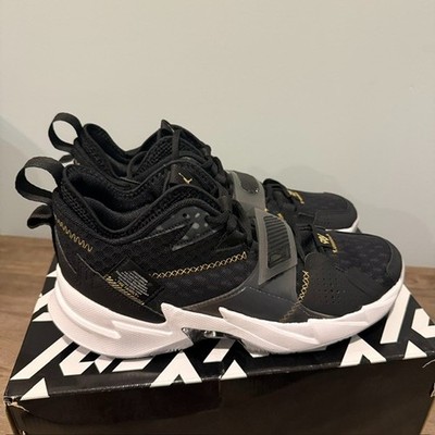 Nike Air Jordan Why Not Zer0.3 Black Gold Basketball Shoes CD3003-001 Size 10