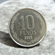 2015 Chile 10 Pesos Coin | Chilean Currency | South America Coin