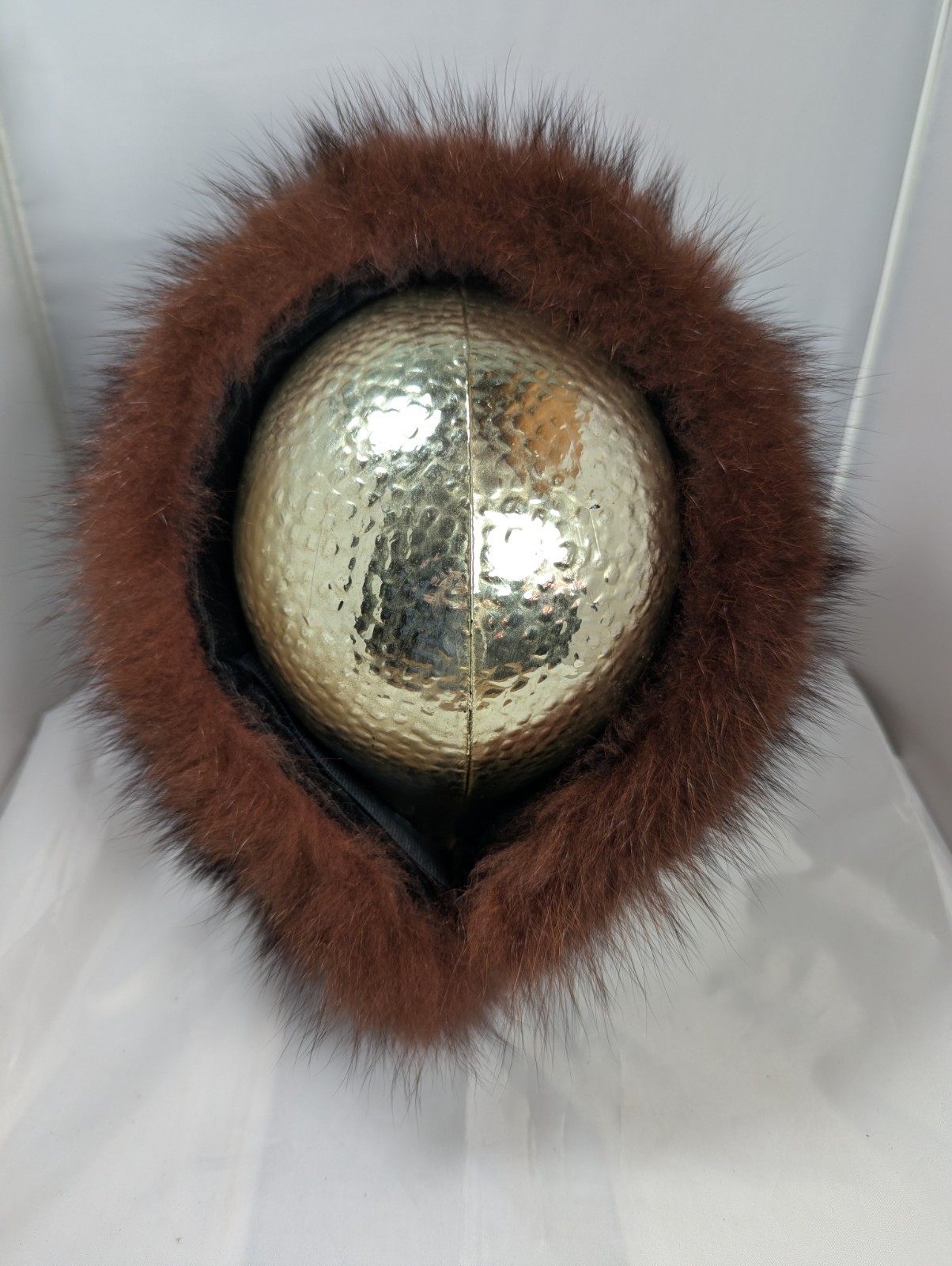 Genuine Fox Fur Brown/Burgundy Headband/Winter Accessory VTG 80s/90s