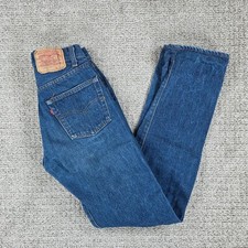 Vintage 80s Levis 501 Jeans Mens 26x33 Dark Wash Made In USA 1983