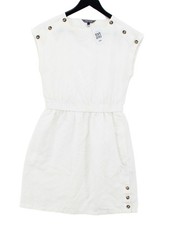 Tommy Hilfiger A-Line Midi Dress UK6 in White