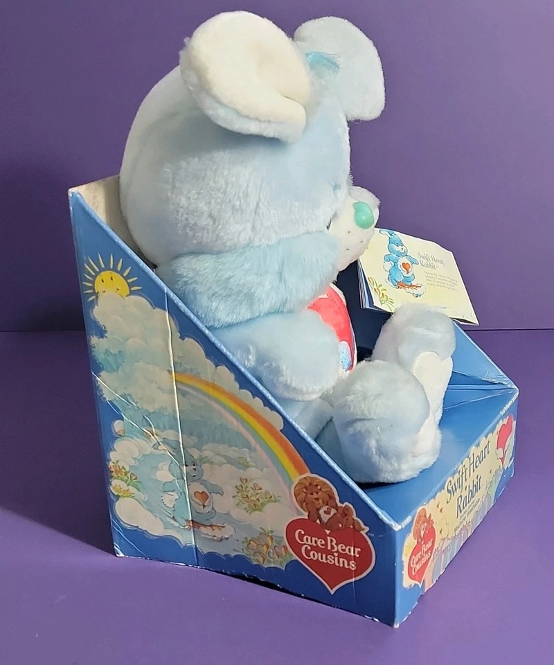 Vintage Kenner Care Bear Cousins Swift Heart Rabbit Plush 13in In Box Tag 61980 - Image 3 of 4