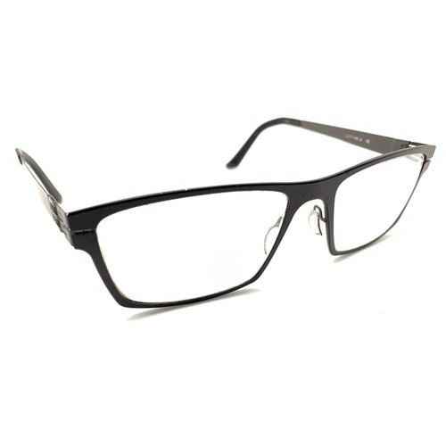 Prodesign Denmark Black Metal Rectangle Eyeglasses Frames 56-17 140 Men Women
