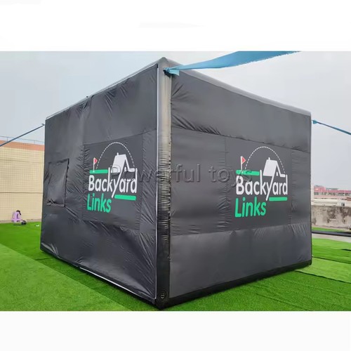 Inflatable Golf Practice Enclosure w/ Impact Screen Home Golf Simulator ...