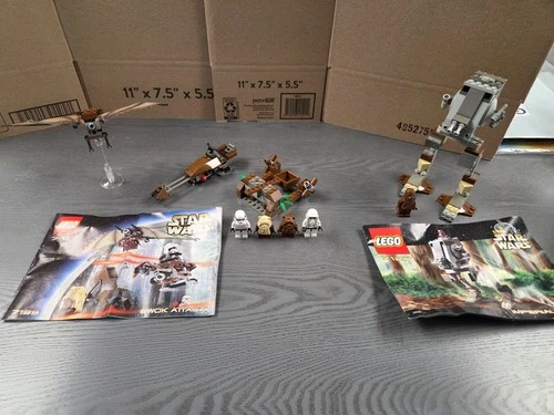 LEGO Star Wars LOT - Sets 7106, 7127, & 7139 - Ewoks, AT-ST, R2-D2 & C-3PO - MFs