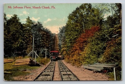 PA, Mauch Chunk, Mt. Jefferson Place, RR Tracks, Vintage Postcard
