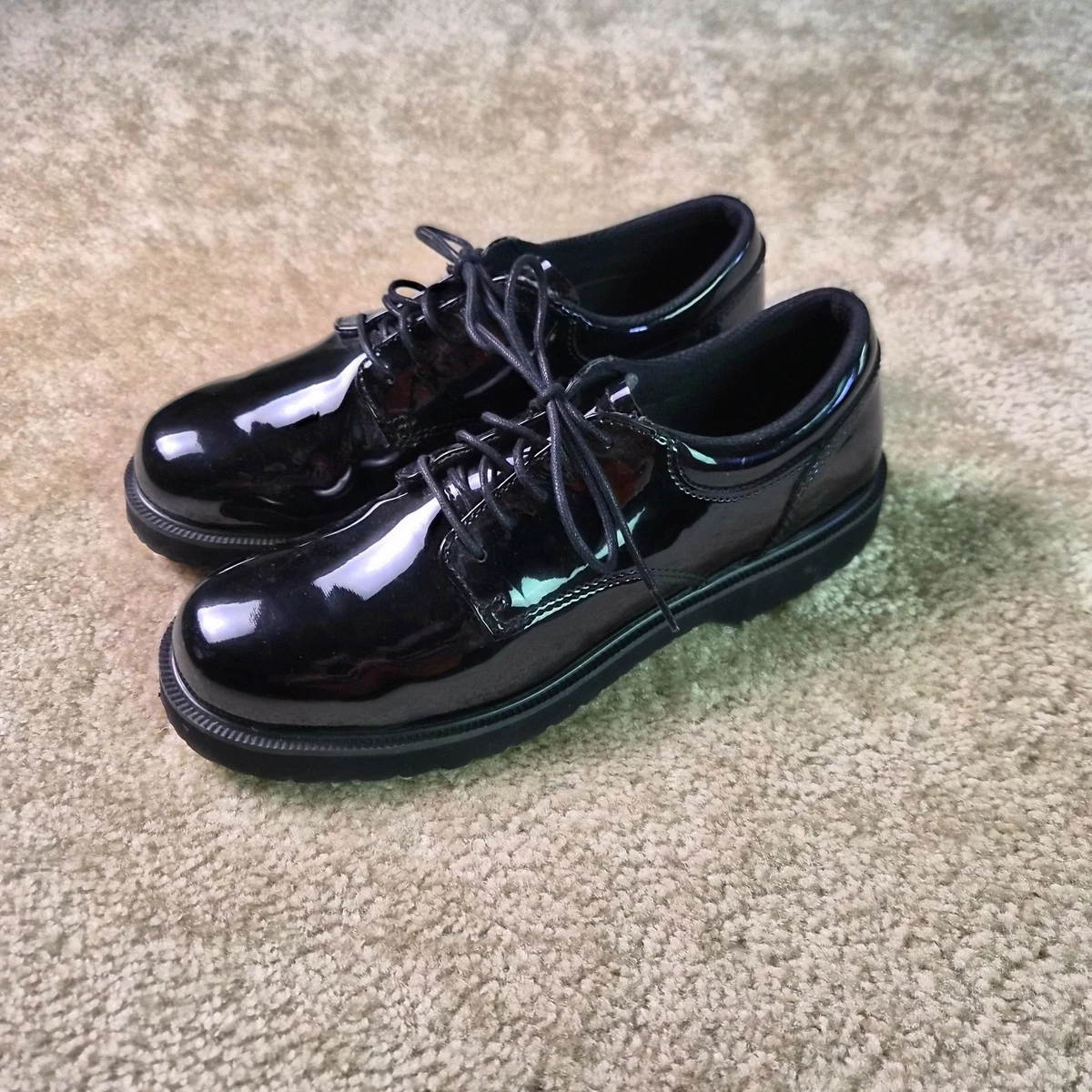 Bates Black High Gloss‎ Uniform Dress Oxford Lace Up Shoes E22141 Men’s SZ 10M Amazon.com | Bates Men main image 4