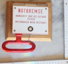 zug eisen bahn wagen not bremse abteil hebel hand griff rot alt top vintage deko