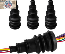 4 PCS Universal Firewall Boot, Rubber Grommets Can Accommodate 3/8 to 1 Inch Dia