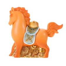  Horse Statue: Horse with Ingot Incense Stick Holder - Chinese Zodiac Feng Shui