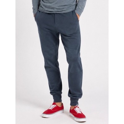 Aether Men's Tapered Jogger Sweatpants Blue Cotton Blend Made in Portugal