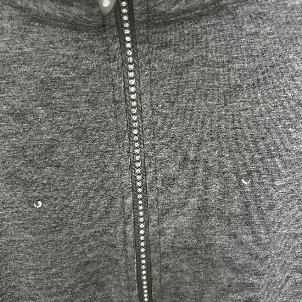 New Quacker Factory Jacket Pants Set Gray Rhinestones Pockets. Size plus 2X - Image 3 of 4