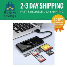 USB 3.0 Memory Card Reader, 7 in 1 Adapter Hub, for SD, CF, TF, Micro SD, XD, MS