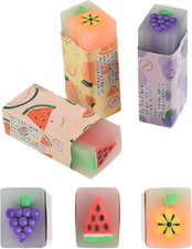 15Pcs Cute Fruit Erasers for Kids, Fun Food Pencil Erasers for School Supplies P