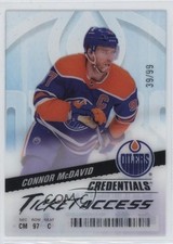 2024-25 Upper Deck Credentials Acetate Ticket Access 39/99 Connor McDavid 0bn4