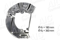 Aic Spritzblech Bremsscheibe 55503 Aluminium FüR Bmw 5Er E60 Touring E61 520 523