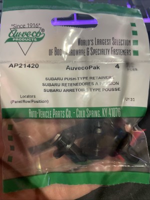 ap21420 push type retainers for subaru pack of 4