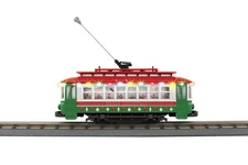 MTH 305254 O RailKing Christmas Bump-n-Go Trolley with LED Lights