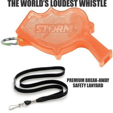 STORM All-Weather Safety Whistle with Bag & Lanyard, Orange