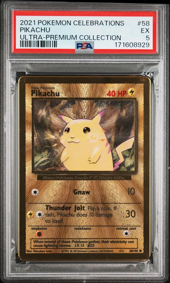 Pikachu Pokémon TCG Metal English Collectible Individual Card