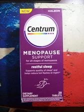 Centrum Menopause Support Restful Sleep 2 boxes with 28 in each box ex 01/2026