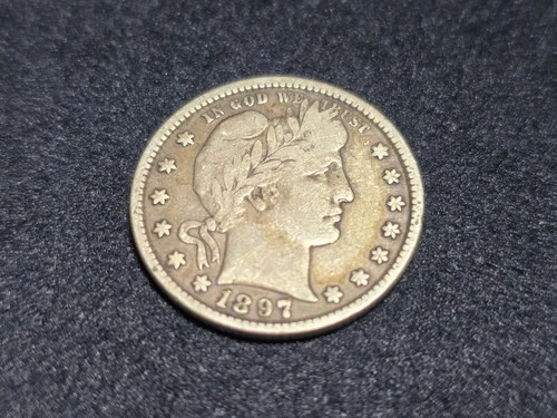 1897 Philadelphia Mint Silver Barber Quarter