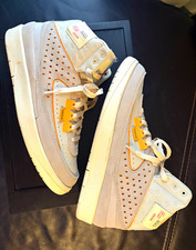 Nike Men  s Union High-Top Lace-Up Sneakers White Gray Orange Blue