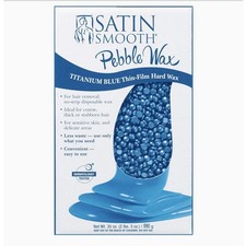 Satin Smooth Titanium Blue Pebble Wax Thin Film Hard Wax For Delicate Skin 35oz