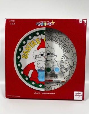 Creatology Christmas Santa s Cookies Ceramic Plate Painting Craft Kit