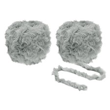 70yds Faux Fur Yarn,2 Skeins Fuzzy Yarn Crochet Fluffy Yarn Soft,Light Grey