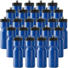 Bulk Water Bottles 24-Pack – 22 oz BPA-Free Sports Bottles with Easy-Open Pul...