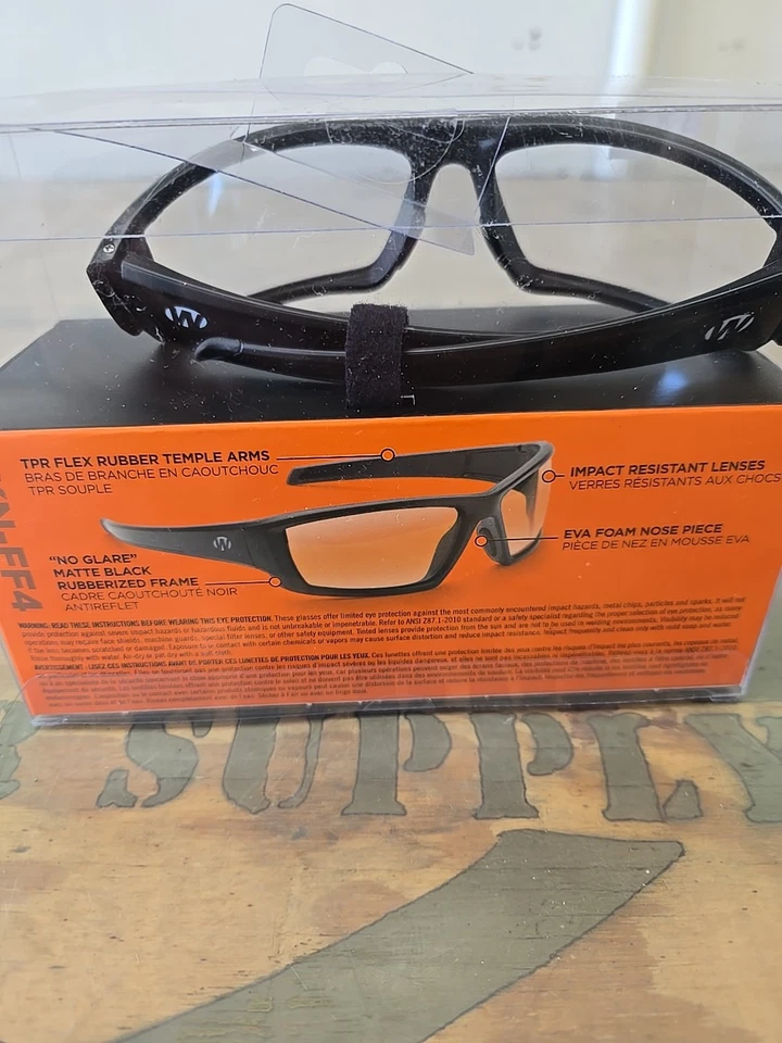 Gafas de tiro vectorial Walker's IKON marco negro lente transparente GWP-IKNFF4-CLR Foto 4 de 4