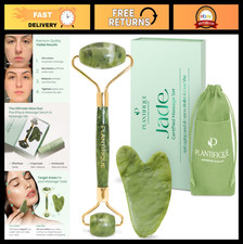 Jade Roller  Gua Sha Set - Real Jade Facial Tools for Skincare, Radiant Glow