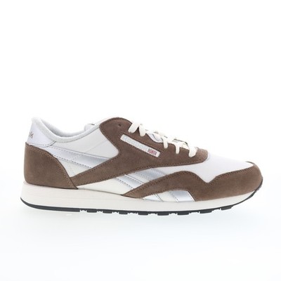 Reebok Classic Nylon Mens Gray Suede Lace Up Lifestyle Sneakers Shoes