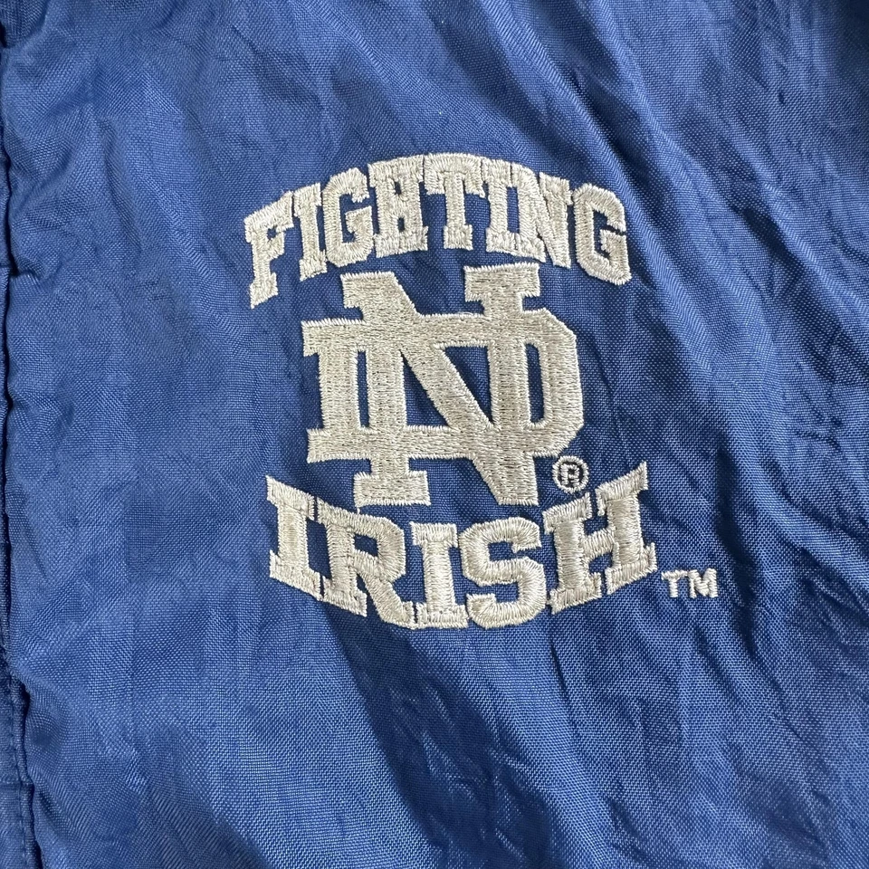 Vintage Notre Dame Jacket Mens XL Starter Hooded Fighting Irish NCAA 90s - Image 2 of 4