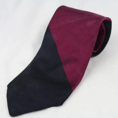 Brixton LTD Purple Colorblock Stripe 100% Silk Men's Tie Necktie