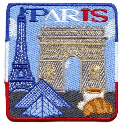 PATCH COLLECTION Paris France Travel Patch Tourist Souvenir Monuments Embroidered Iron On
