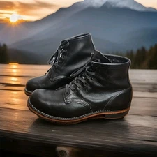 Red Wing Shoes 9014 Beckman Featherstone Ankle Boots Harness Black Mens Sz 9.5D