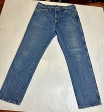 Wrangler 96501DS Jeans Mens 38x32 USA Made Vintage Straight Leg Blue Denim