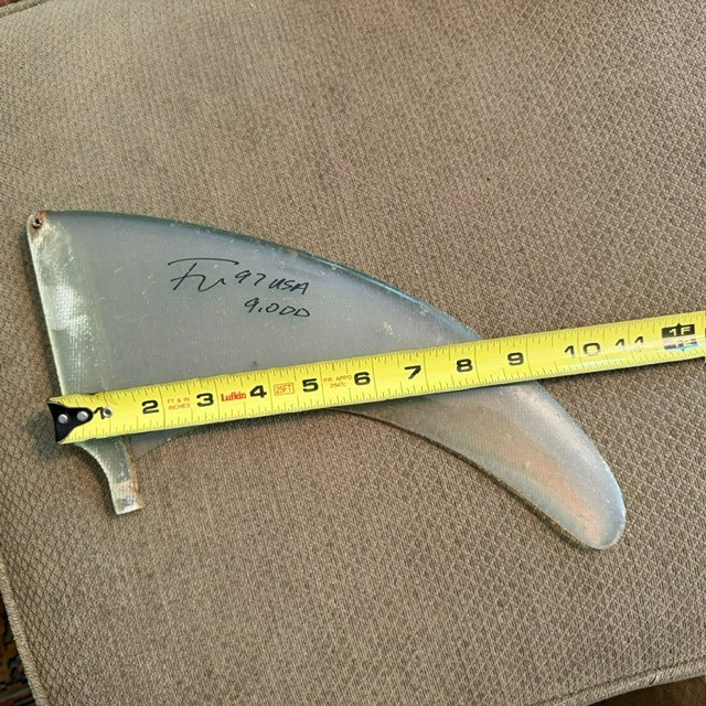 9.00 Vintage  FU Cut USA Fins Unlimited Longboard Surfboard Center Fin L@@K!!!!