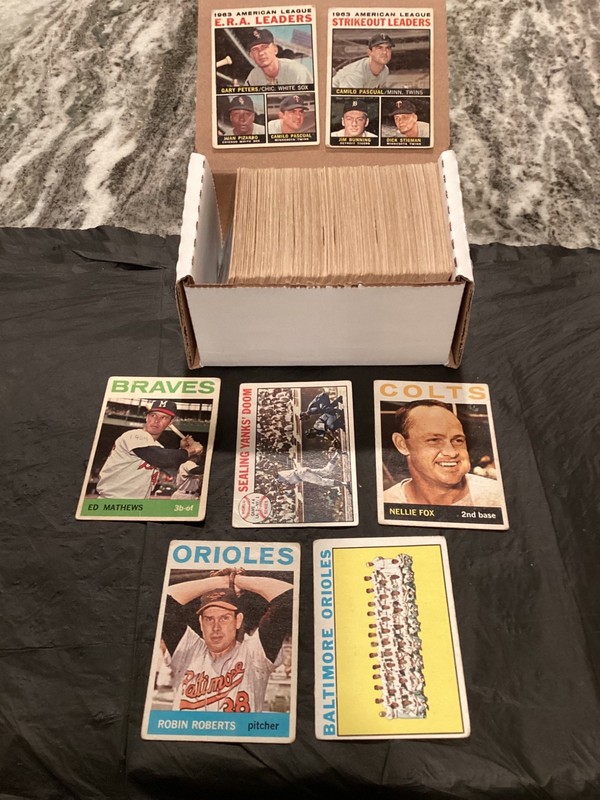 1964 Topps BB Card Lot - (224) Diff (Low Grade) G/F/P