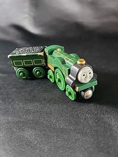 Thomas Friends Wooden Railway Train - Emily and Tender - Green Learning Curve