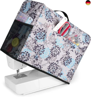 CURMIO Abdeckhaube für Nähmaschinen, Nähmaschinen Staubschutzhülle mit Taschen,