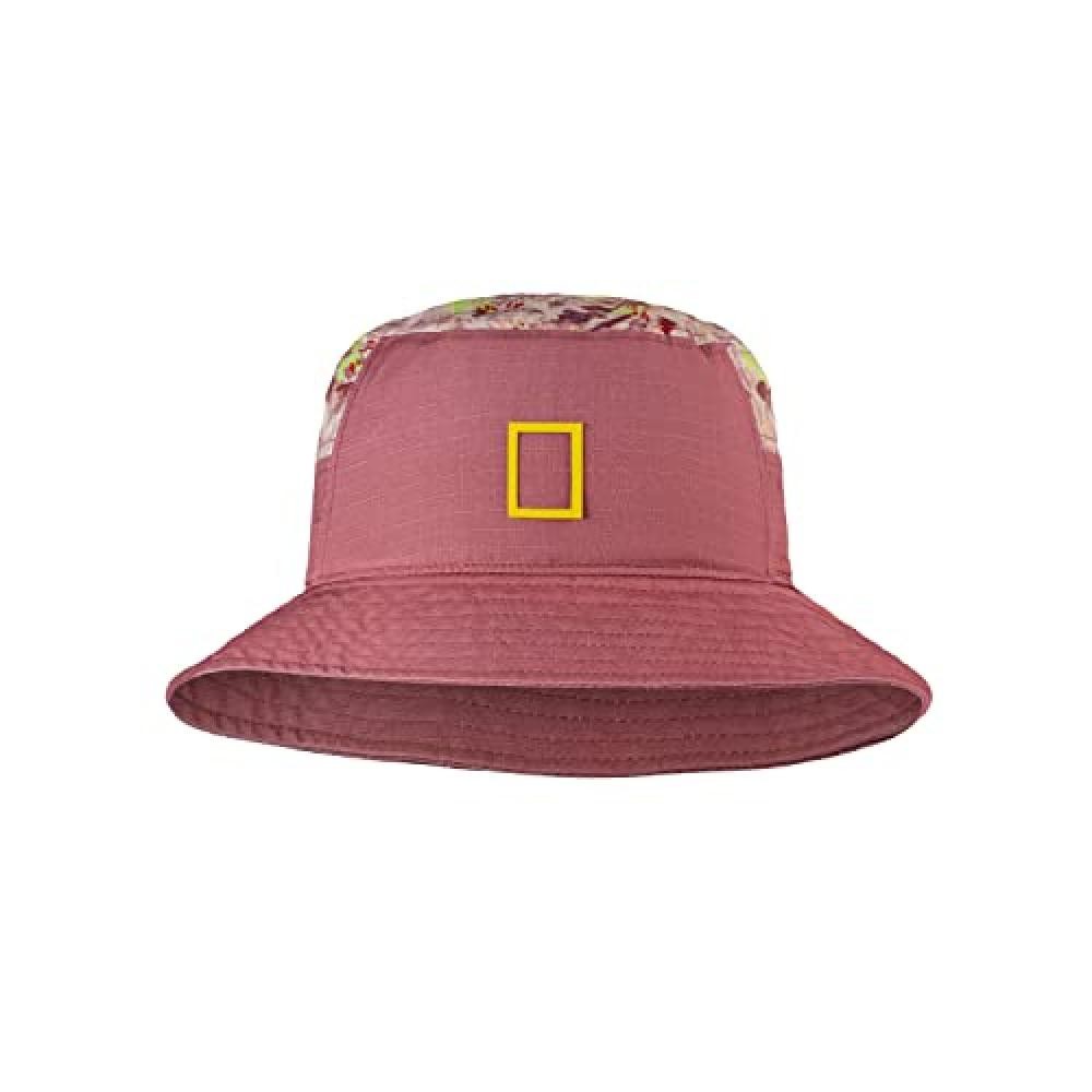 (TG. S-M) Buff Sun Bucket Hat Damask Temara Women S/M - NUOVO