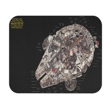 Millennium Falcon Blueprint Mouse Pad  Star Wars Ship Diagram