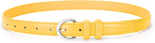 Women Leather Belt for Jeans Pants Fashion Ladies Skinny Belt for Dresses Thin B