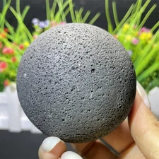 0.9LB 2.7" Natural Lava Stone Sphere Ball Crystal Quartz Reiki Energy Healing