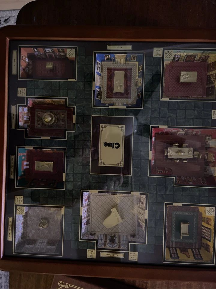 Clue Luxury Edition Board Game – 3D Glass Top, Wood Cabinet, Metal Pieces - Image 2 of 4